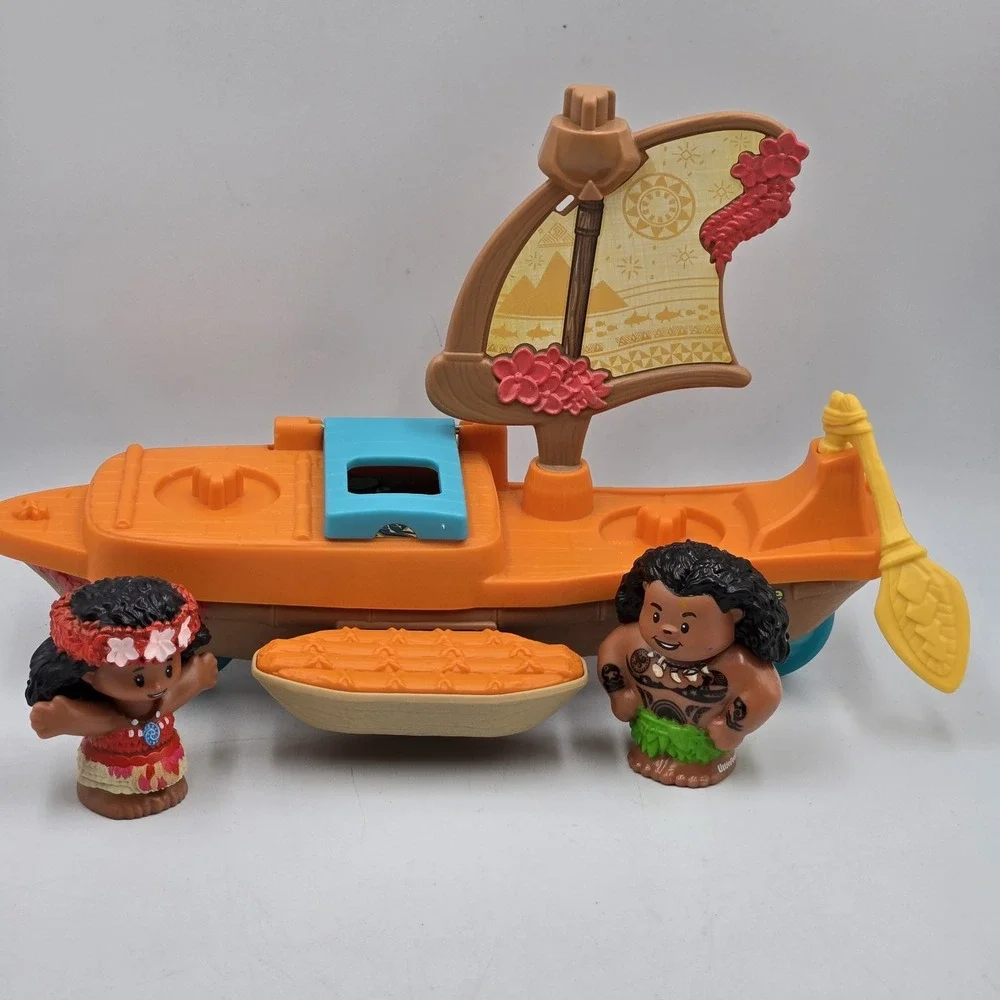 Fisher-Price Little People Disney Princess Moana Maui Canoe Toy Set Discontinued